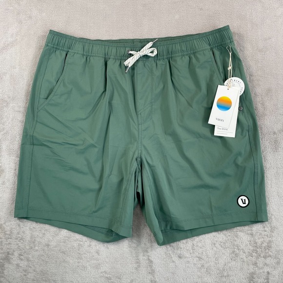 Vuori Kore Short Lined 8" Men 2XL Sea Pine Stretch Wicking Gym Run Hike Yoga NWT - Picture 1 of 13